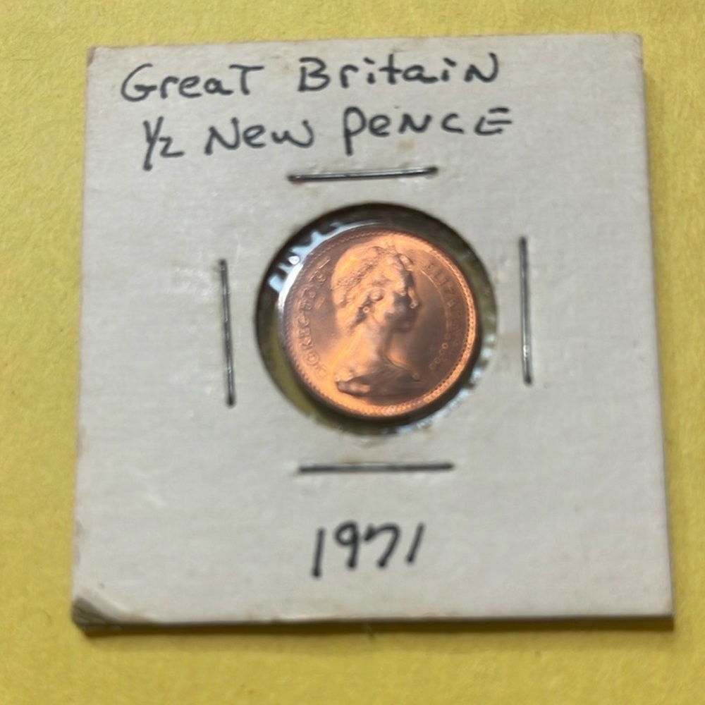 1971 1/2 New Pence - Elizabeth II - United Kingdom UK